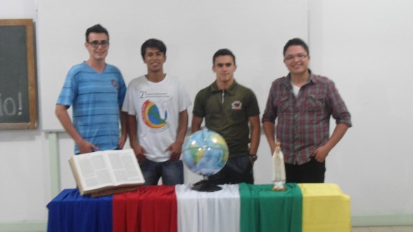 Novo Conselho. (esquerda para direita) Alex Gabrich; Douglas Ribasz; Jean Lucas; Diego Oliveira.