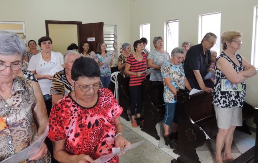 Fiéis leigos de Rebouças participando da santa missa no hospital.