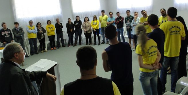 Participantes do Encontro, na Capela da Casa de Formação.