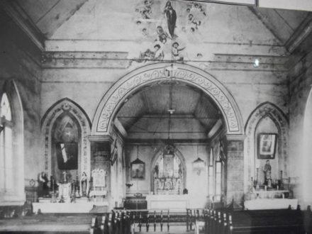 Suposta imagem do interior da 1ª Igreja de São Mateus.