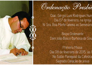 Diocese de União da Vitória ganha mais um novo sacerdote, o Diác. Sérgio Luis Rodrigues Nunes