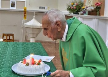 Padre Caimi, religioso Saletino, completa 100 anos de vida
