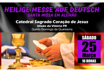 Missas em língua alemã retornam no último sábado deste mês