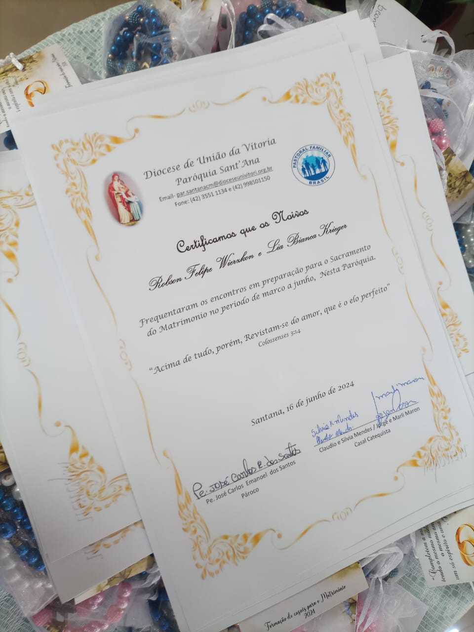 Paróquia Sant’Ana de Cruz Machado prepara casais para Sacramento do Matrimônio