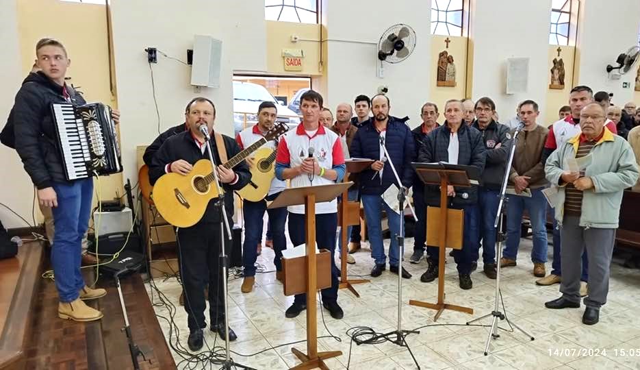 6º Encontrão do Terço dos Homens é realizado na Matriz de Cruz Machado