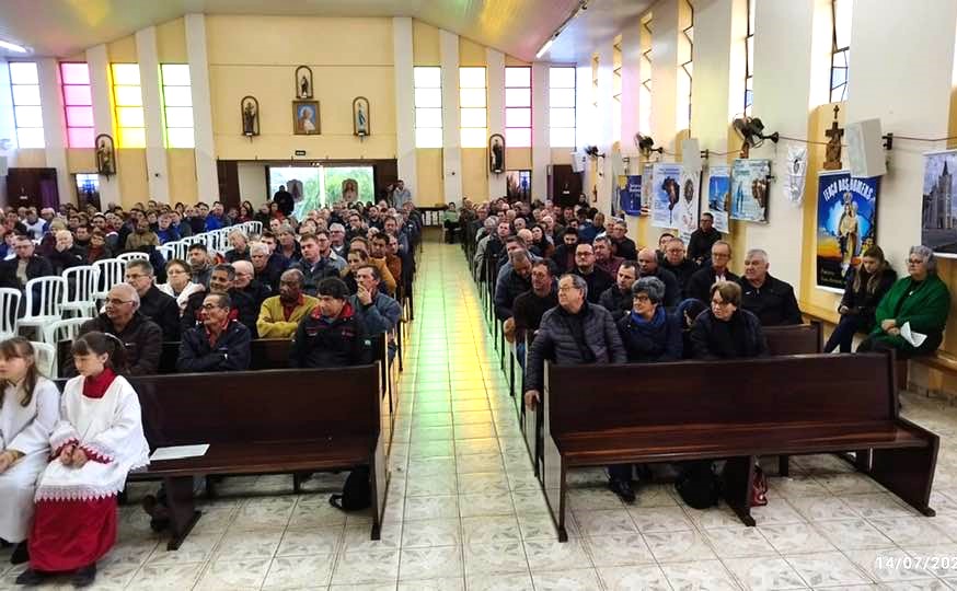 6º Encontrão do Terço dos Homens é realizado na Matriz de Cruz Machado