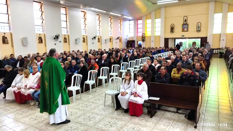 6º Encontrão do Terço dos Homens é realizado na Matriz de Cruz Machado