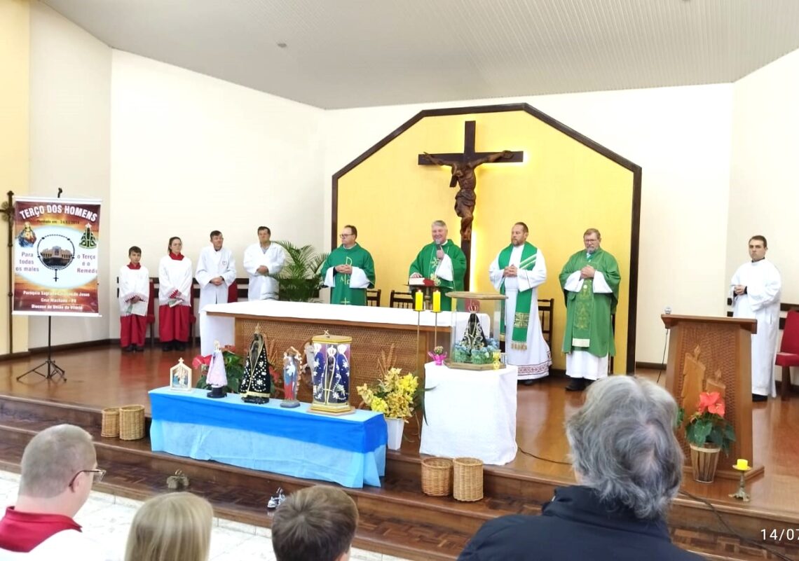 6º Encontrão do Terço dos Homens é realizado na Matriz de Cruz Machado
