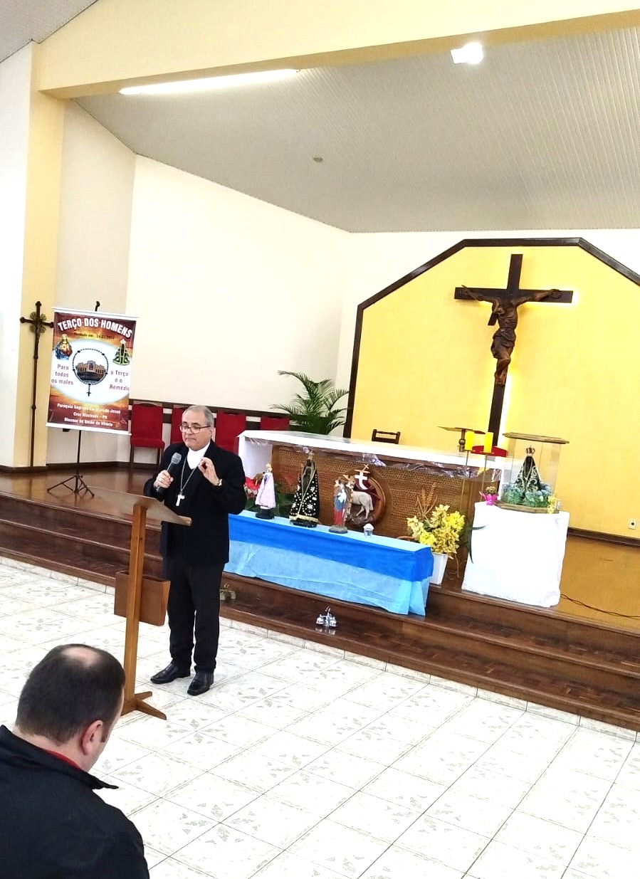 6º Encontrão do Terço dos Homens é realizado na Matriz de Cruz Machado