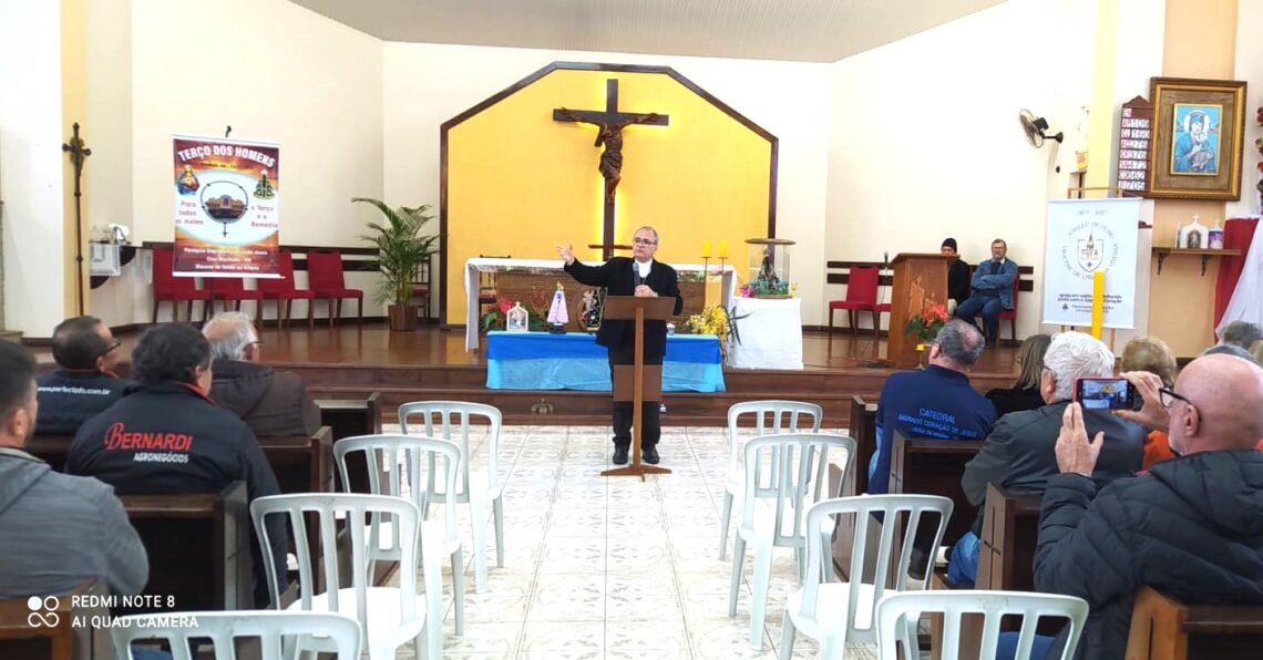 6º Encontrão do Terço dos Homens é realizado na Matriz de Cruz Machado