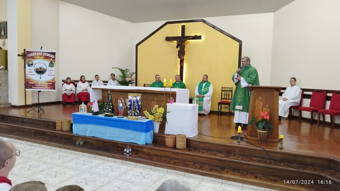 6º Encontrão do Terço dos Homens é realizado na Matriz de Cruz Machado