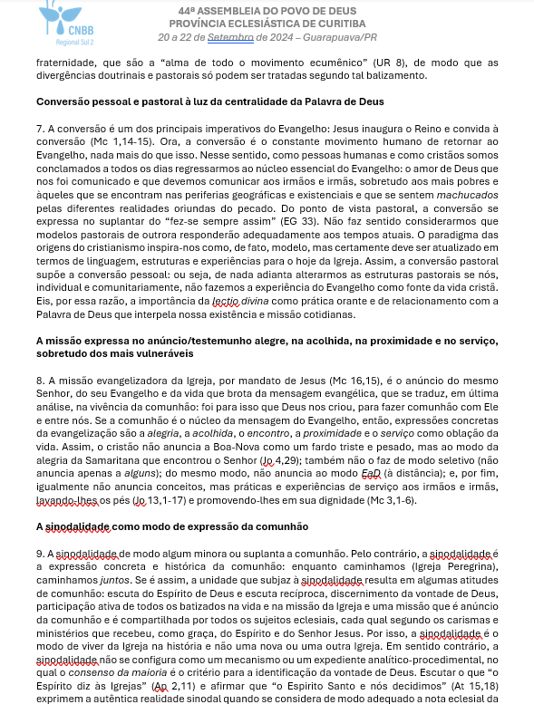 Líderes de Pastorais e Movimentos da Diocese participam da 44º Assembleia do Povo de Deus em Guarapuava