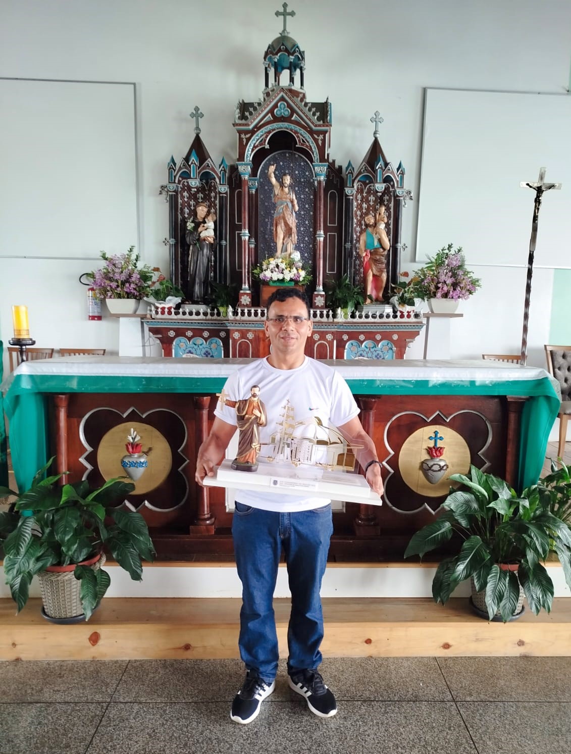 Imagem de São Francisco Xavier, visita paróquias da Diocese