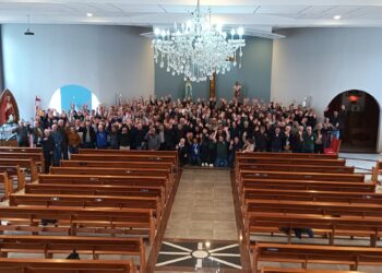Encontro Diocesano do Terço dos Homens reúne fiéis em Antônio Olinto